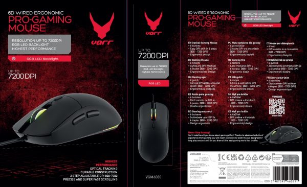 Mouse Omega VGM6080 7200Dpi varr gaming