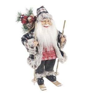 DEDA MRAZ SA SKIJAMA 40CM MIX  BOJA