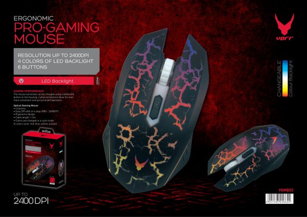 Mouse Omega VGMB02 Gaming 800-2400 Dpi