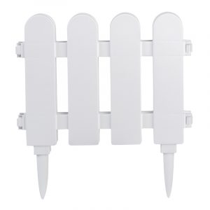 Ograda za baštu bela dužina 1m, visina 18cm