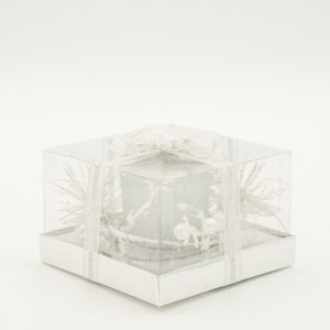 Novogodišnja dekoracija svećnjak staklo