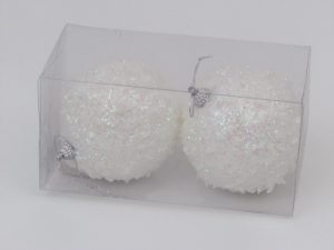 Novogodišnji ukras 1/2 beli