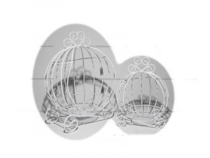 Svećnjak metalna kočija 1/2