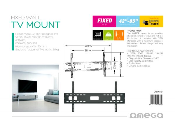 Držač Omega OUTV85F za TV fixed 42-85"