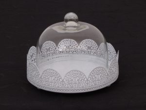 Zvono za kolače-metal beli