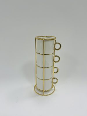 Šolja na stalku 1/4 zlatna