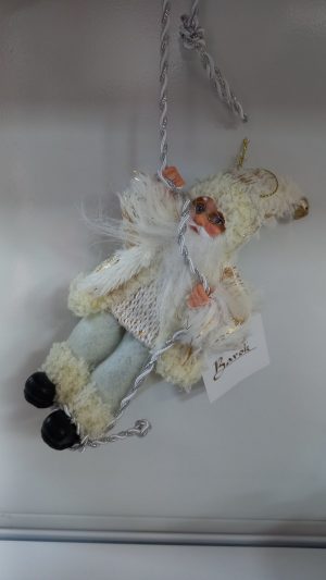 Novogodišnji ukras deda mraz viseći 17cm