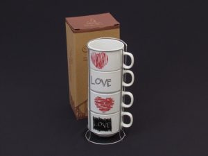 Šolje na stalku 1/4 love mini