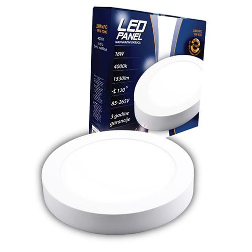 Led panel Lumax LUMNPO-18W-4000K nad okrugli