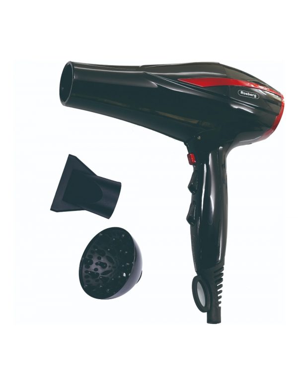 Fen za kosu Rosberg R51100OD 2200W crno-crv.sa difuz.
