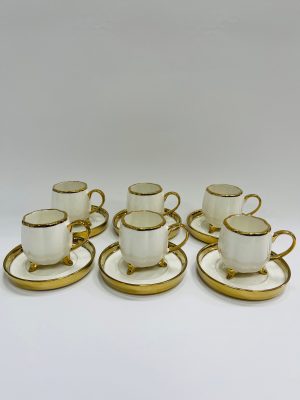 Set šolja 1/6 zlatne sa nogicama