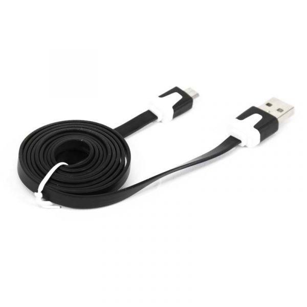 Kabl Omega OUAMCB flat micro 1m crni