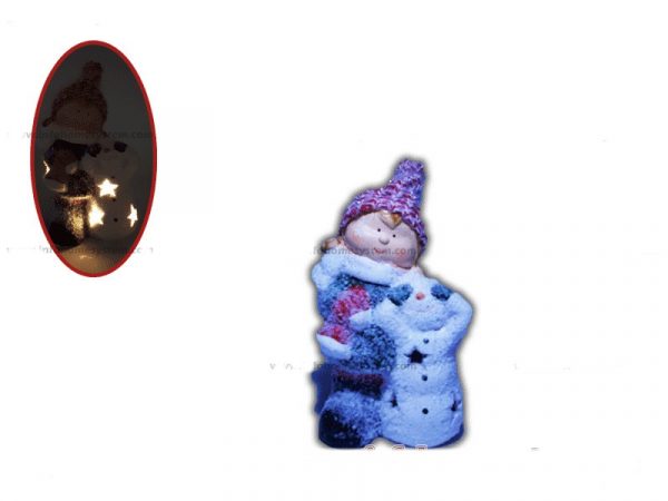 Dekorativni ukras dečak I dev.sneško set