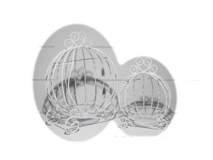 Svećnjak metalna kočija 1/2