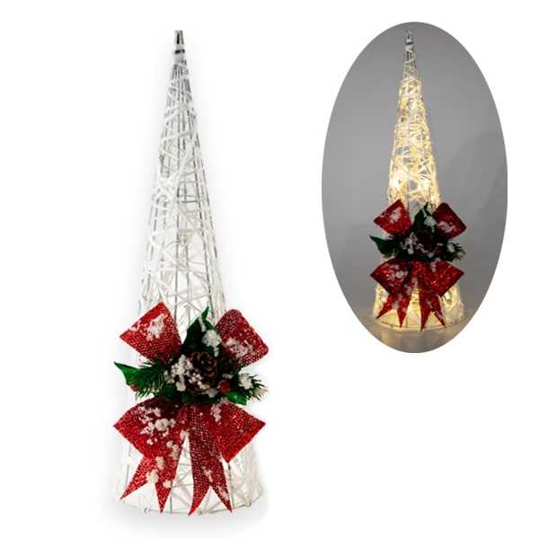 Dekorativna Jelka bela svetleća 80cm