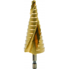 Burgija stepenenasta HEX 1/4" HSS+TIN spiral flute Ø6-30mm