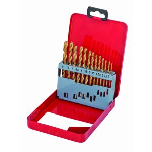 Komplet burgija HSS + TIN set 13kom metal box 157107