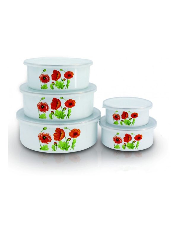 Kutije za hranu R51212B5 emajl 5 kom