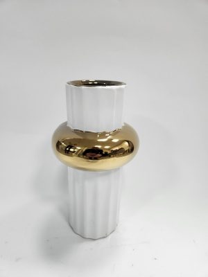 Vaza bela zlatni krug