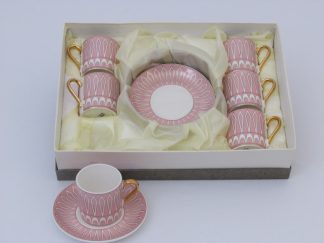 Šolje set 1/6 roze-bele