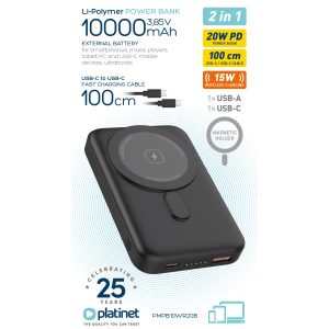 Power bank PL PMPB10WR20B 10000 mAh 20W wireless