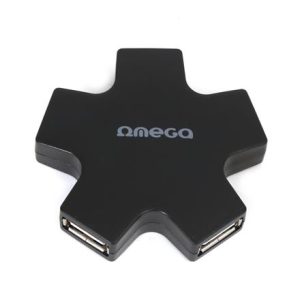USB HUB Omega OUH24SB star crni
