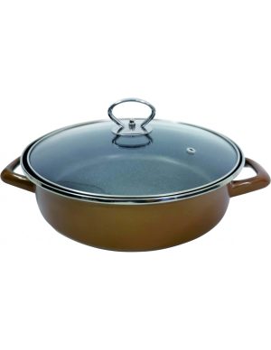 Šerpa plitka sa poklopcem 28*7cm R51222A28CT boja bakra