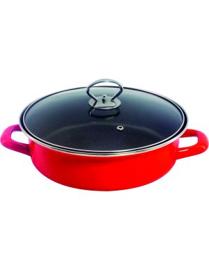 Šerpa plitka sa poklopcem R51222A28CTR 28*7cm crvena
