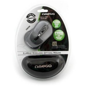 Mouse Omega OM0399 W+ podloga gel