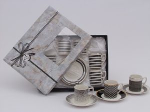 Šolje set 1/6 crno bele