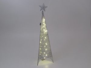 Novogodišnja piramida 90cm srebro