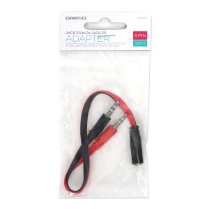 Adapter Omega OMJA1 3.5-2x jack 3.5