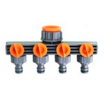 Priključak za crevo - 4 rupe 1/2-3/4" TG 380973