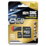 MSD Platinet PMMSD8CR 8 GB+adapter