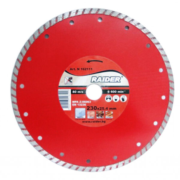 Ploča RD-DD08 za sečenje dijamantska TURBO 230*22.2mm 162111