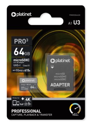 MSD Platinet PMMSDX64UIII 64gb class 10 + adapter